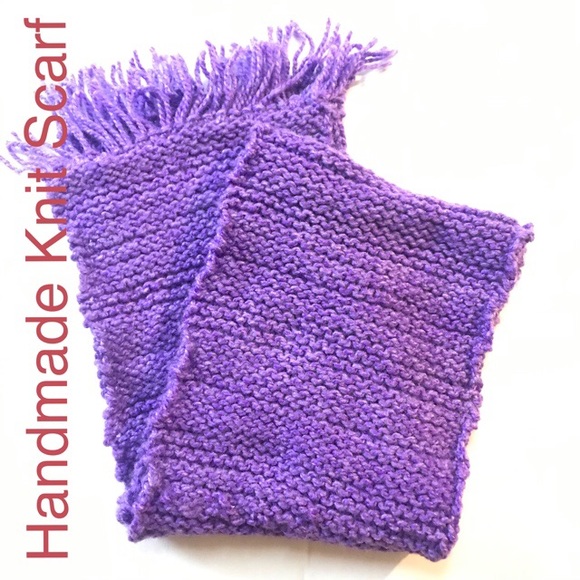 Hand Crafted Accessories - 100% New Handmade Scarf Kinit Purple